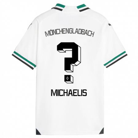Kandiny Enfant Maillot Yannick Michaelis #0 Blanc Vert Tenues Domicile 2023/24 T-Shirt