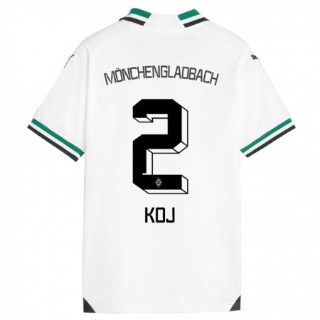 Kandiny Enfant Maillot Julia Koj #2 Blanc Vert Tenues Domicile 2023/24 T-Shirt