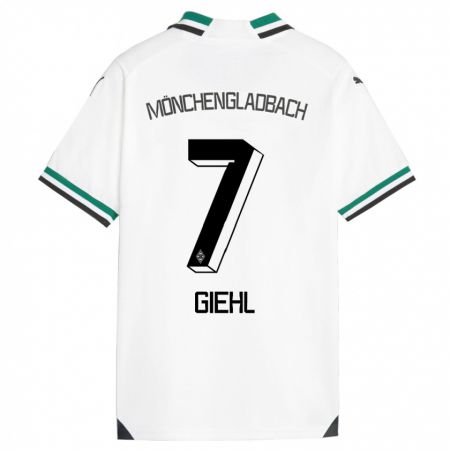 Kandiny Enfant Maillot Madita Giehl #7 Blanc Vert Tenues Domicile 2023/24 T-Shirt