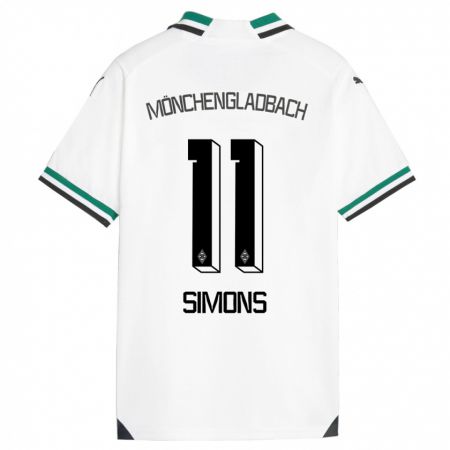 Kandiny Enfant Maillot Kelly Simons #11 Blanc Vert Tenues Domicile 2023/24 T-Shirt