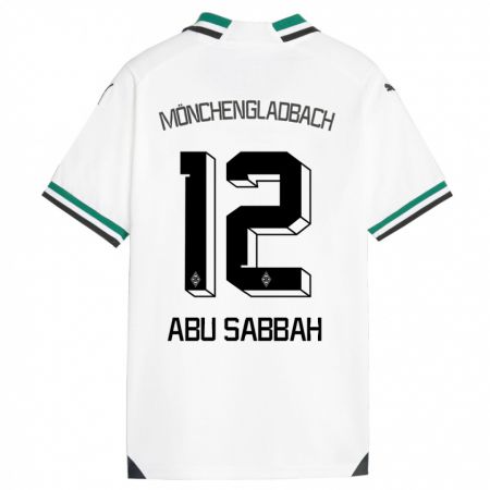 Kandiny Enfant Maillot Sarah Abu Sabbah #12 Blanc Vert Tenues Domicile 2023/24 T-Shirt