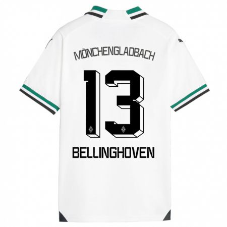 Kandiny Enfant Maillot Christina Bellinghoven #13 Blanc Vert Tenues Domicile 2023/24 T-Shirt