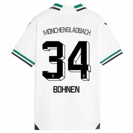 Kandiny Enfant Maillot Bohnen #34 Blanc Vert Tenues Domicile 2023/24 T-Shirt