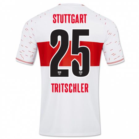 Kandiny Enfant Maillot David Tritschler #25 Blanc Tenues Domicile 2023/24 T-Shirt