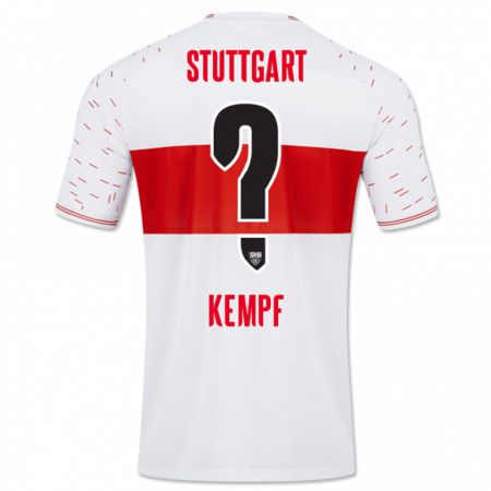 Kandiny Enfant Maillot Karl Kempf #0 Blanc Tenues Domicile 2023/24 T-Shirt