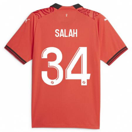 Kandiny Enfant Maillot Ibrahim Salah #34 Rouge Tenues Domicile 2023/24 T-Shirt