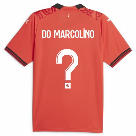 Kandiny Enfant Maillot Arsène Do Marcolino #0 Rouge Tenues Domicile 2023/24 T-Shirt
