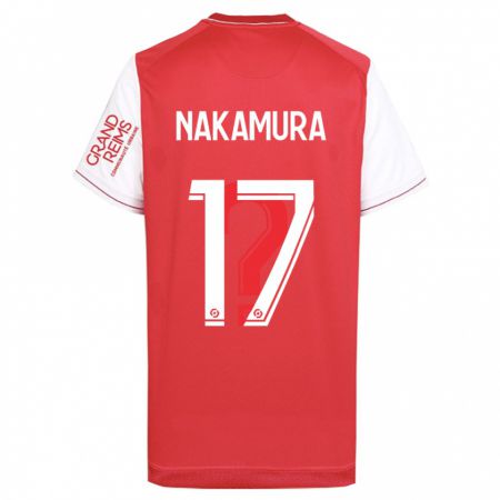 Kandiny Enfant Maillot Keito Nakamura #17 Rouge Tenues Domicile 2023/24 T-Shirt