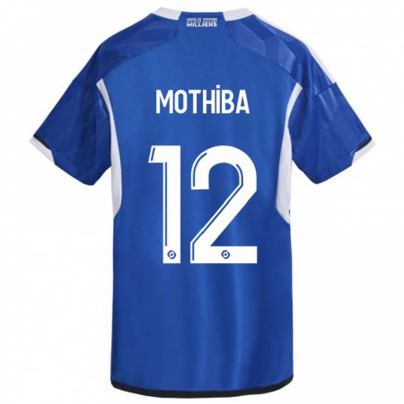 Kandiny Enfant Maillot Lebo Mothiba #12 Bleu Tenues Domicile 2023/24 T-Shirt