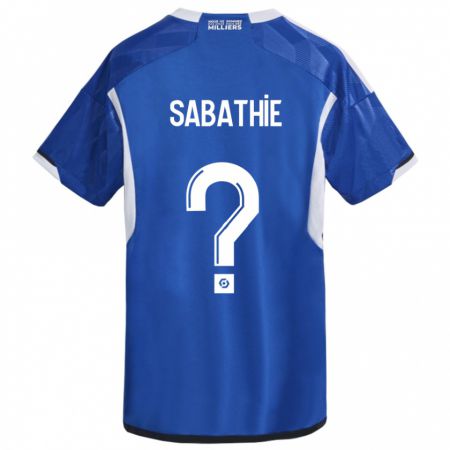 Kandiny Enfant Maillot Gabin Sabathié #0 Bleu Tenues Domicile 2023/24 T-Shirt