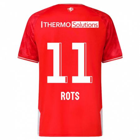 Kandiny Enfant Maillot Daan Rots #11 Rouge Tenues Domicile 2023/24 T-Shirt
