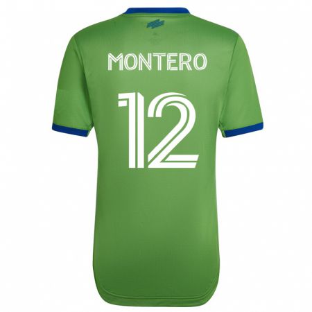 Kandiny Enfant Maillot Fredy Montero #12 Vert Tenues Domicile 2023/24 T-Shirt