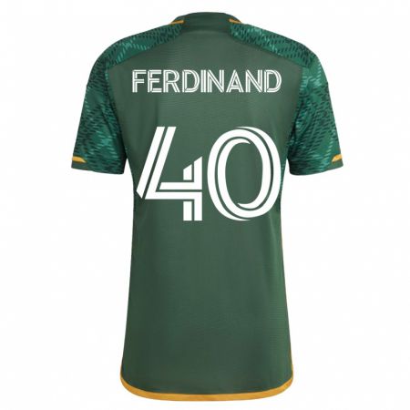 Kandiny Enfant Maillot Keesean Ferdinand #40 Vert Tenues Domicile 2023/24 T-Shirt