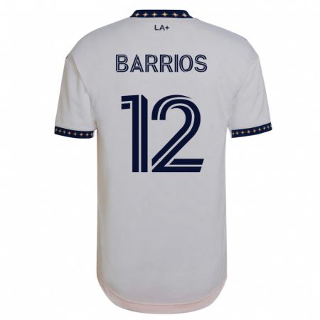 Kandiny Enfant Maillot Michael Barrios #12 Blanc Tenues Domicile 2023/24 T-Shirt