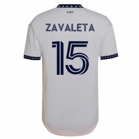 Kandiny Enfant Maillot Eriq Zavaleta #15 Blanc Tenues Domicile 2023/24 T-Shirt