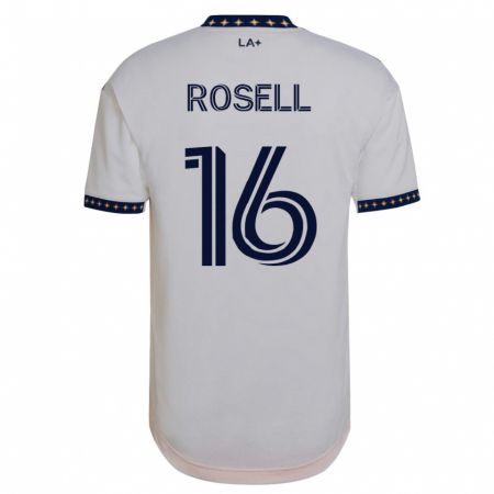 Kandiny Enfant Maillot Uri Rosell #16 Blanc Tenues Domicile 2023/24 T-Shirt