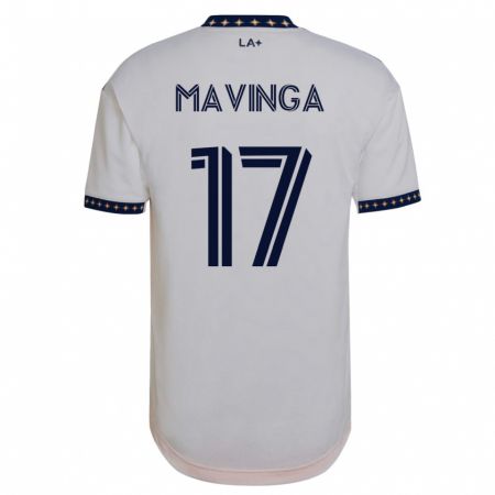 Kandiny Enfant Maillot Chris Mavinga #17 Blanc Tenues Domicile 2023/24 T-Shirt