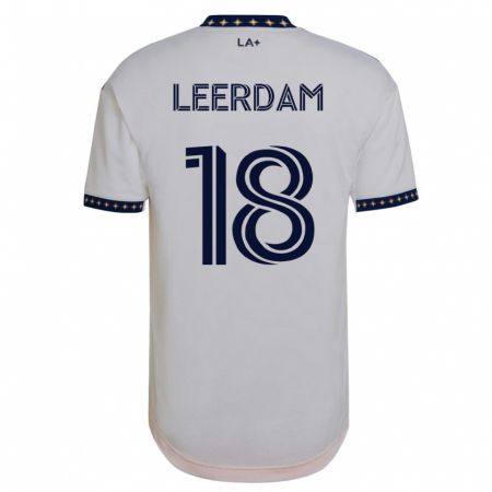 Kandiny Enfant Maillot Kelvin Leerdam #18 Blanc Tenues Domicile 2023/24 T-Shirt