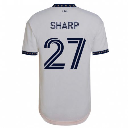 Kandiny Enfant Maillot Billy Sharp #27 Blanc Tenues Domicile 2023/24 T-Shirt