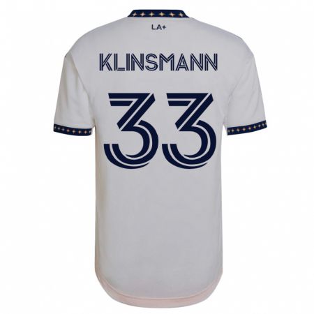 Kandiny Enfant Maillot Jonathan Klinsmann #33 Blanc Tenues Domicile 2023/24 T-Shirt