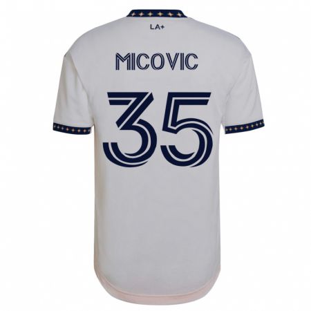 Kandiny Enfant Maillot Novak Micovic #35 Blanc Tenues Domicile 2023/24 T-Shirt
