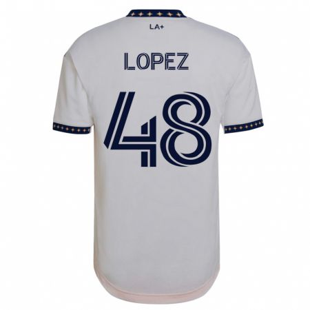 Kandiny Enfant Maillot Diego López #48 Blanc Tenues Domicile 2023/24 T-Shirt