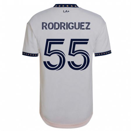 Kandiny Enfant Maillot Diego Rodriguez #55 Blanc Tenues Domicile 2023/24 T-Shirt