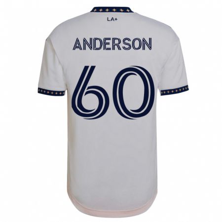 Kandiny Enfant Maillot Nolan Anderson #60 Blanc Tenues Domicile 2023/24 T-Shirt