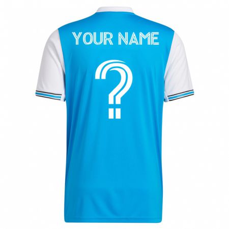 Kandiny Enfant Maillot Votre Nom #0 Bleu Tenues Domicile 2023/24 T-Shirt