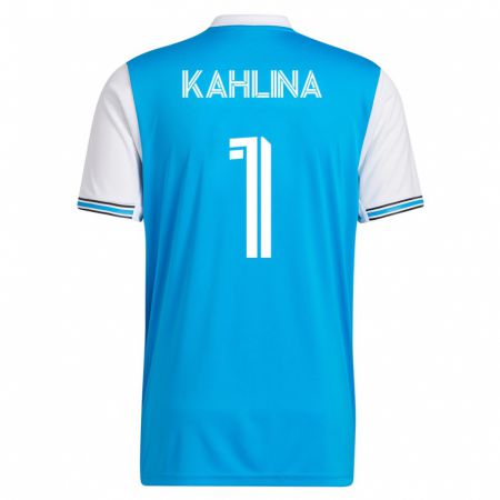 Kandiny Enfant Maillot Kristijan Kahlina #1 Bleu Tenues Domicile 2023/24 T-Shirt