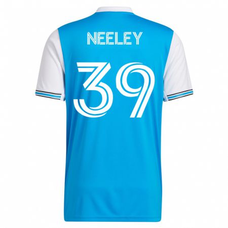 Kandiny Enfant Maillot Jack Neeley #39 Bleu Tenues Domicile 2023/24 T-Shirt