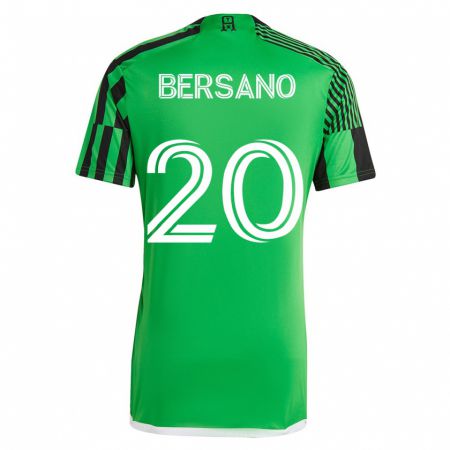 Kandiny Enfant Maillot Matt Bersano #20 Vert Noir Tenues Domicile 2023/24 T-Shirt