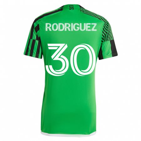 Kandiny Enfant Maillot Memo Rodríguez #30 Vert Noir Tenues Domicile 2023/24 T-Shirt