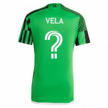 Kandiny Enfant Maillot Christo Vela #0 Vert Noir Tenues Domicile 2023/24 T-Shirt