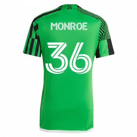 Kandiny Enfant Maillot Greg Monroe #36 Vert Noir Tenues Domicile 2023/24 T-Shirt