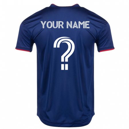 Kandiny Enfant Maillot Votre Nom #0 Marin Tenues Domicile 2023/24 T-Shirt