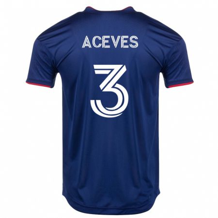 Kandiny Enfant Maillot Alonso Aceves #3 Marin Tenues Domicile 2023/24 T-Shirt