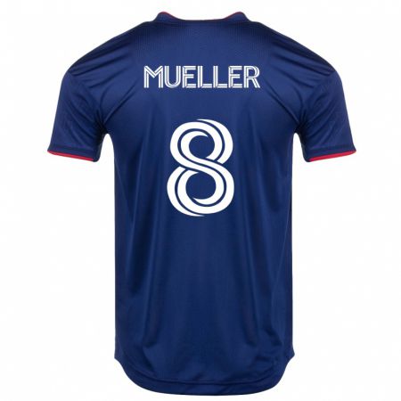 Kandiny Enfant Maillot Chris Mueller #8 Marin Tenues Domicile 2023/24 T-Shirt