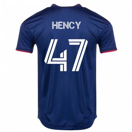 Kandiny Enfant Maillot Billy Hency #47 Marin Tenues Domicile 2023/24 T-Shirt