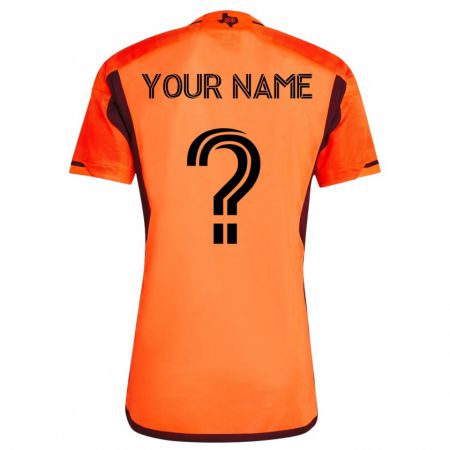 Kandiny Enfant Maillot Votre Nom #0 Orange Tenues Domicile 2023/24 T-Shirt
