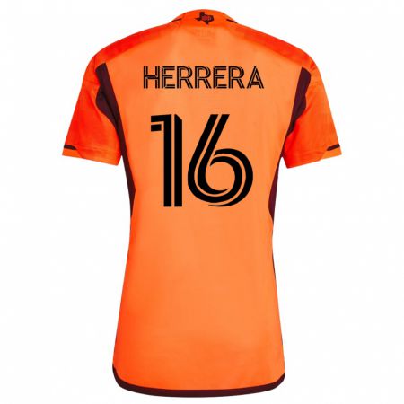 Kandiny Enfant Maillot Héctor Herrera #16 Orange Tenues Domicile 2023/24 T-Shirt