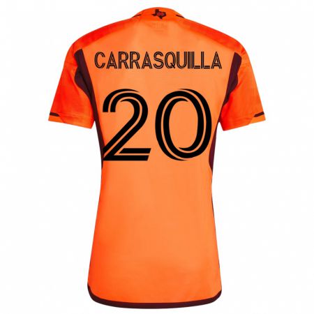 Kandiny Enfant Maillot Adalberto Carrasquilla #20 Orange Tenues Domicile 2023/24 T-Shirt