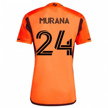 Kandiny Enfant Maillot Mujeeb Murana #24 Orange Tenues Domicile 2023/24 T-Shirt