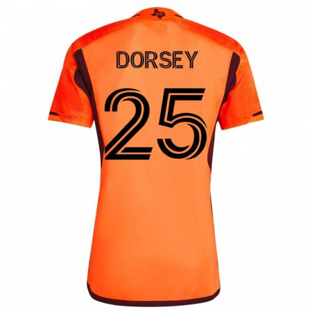 Kandiny Enfant Maillot Griffin Dorsey #25 Orange Tenues Domicile 2023/24 T-Shirt