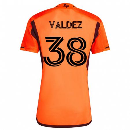Kandiny Enfant Maillot Xavier Valdez #38 Orange Tenues Domicile 2023/24 T-Shirt