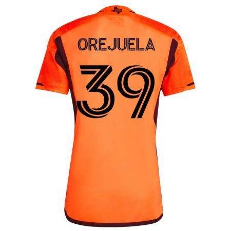 Kandiny Enfant Maillot Jesus Orejuela #39 Orange Tenues Domicile 2023/24 T-Shirt