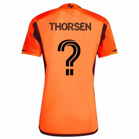 Kandiny Enfant Maillot Liam Thorsen #0 Orange Tenues Domicile 2023/24 T-Shirt