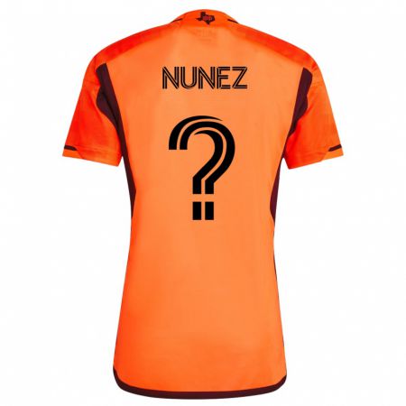 Kandiny Enfant Maillot José Núñez #0 Orange Tenues Domicile 2023/24 T-Shirt