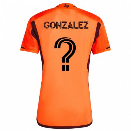 Kandiny Enfant Maillot Axel Gonzalez #0 Orange Tenues Domicile 2023/24 T-Shirt