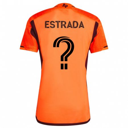Kandiny Enfant Maillot Jorge Estrada #0 Orange Tenues Domicile 2023/24 T-Shirt